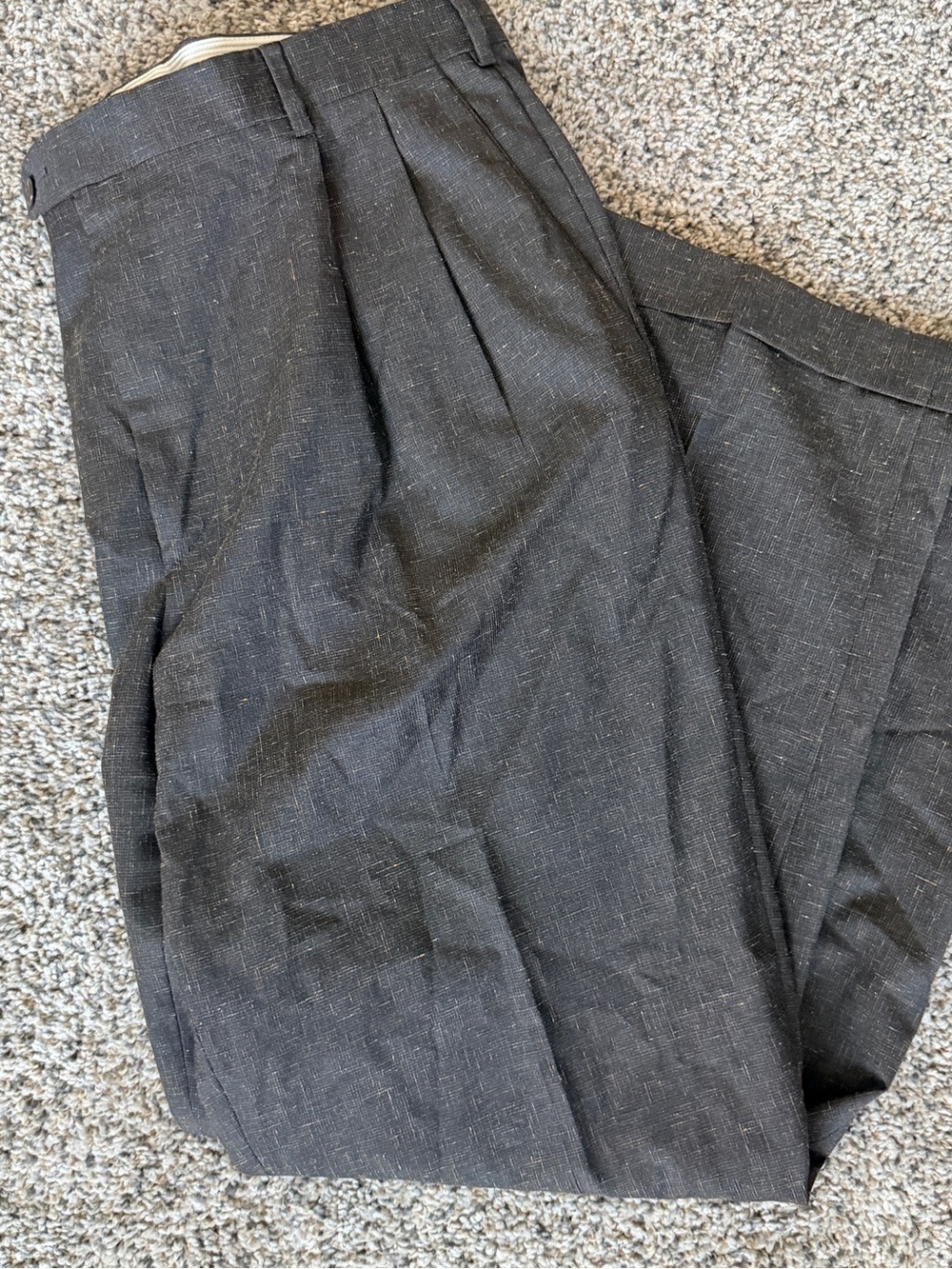 Zanella Dark Charcoal Pleated Dress Pants - Picture 2 of 6